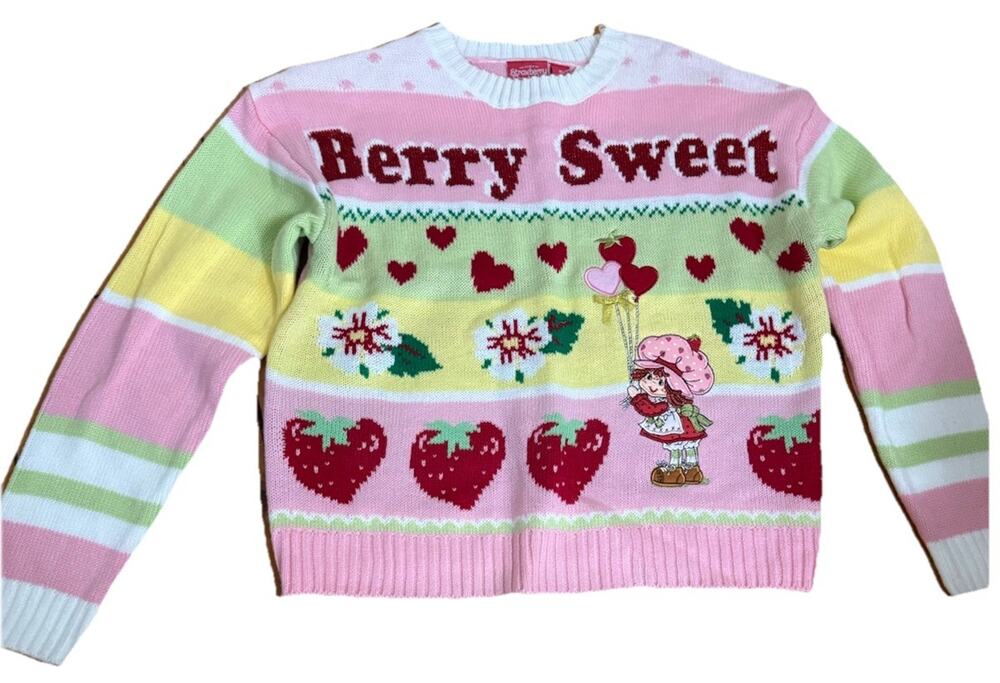 The World of STRAWBERRY SHORTCAKE Women’s Pullover Sweater Size Small